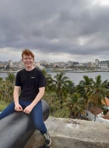 At the Havana International Book Festival, held in the Morro Castle.