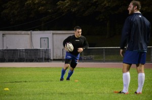 Alex Arch rugby training