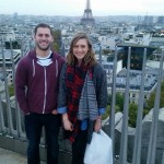 Alex (with sister) sightseeing in Paris Nov14