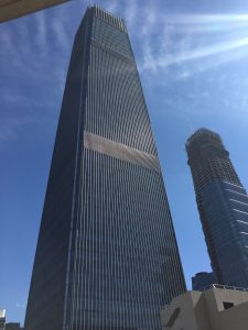 Working in the business district of Beijing 