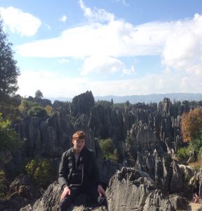 Me standing in front of one of many parts of the Stone Forest 