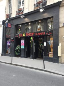 One of the many vintage kilo shops in Paris.