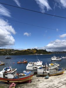 Fishing boats in Dalcahue