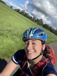 Ich am Fahrrad fahren