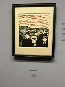 Edvard Munch Anxiety Lithograph from the Albertina museum