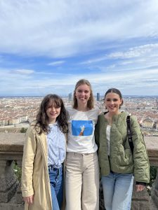 My friends and I on the hill that overlooks Lyon