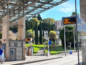 Un arrêt de tramway de Montpellier