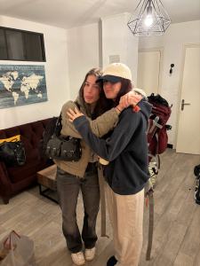 Saying goodbye to my flatmate, Tati