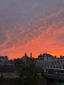 Sunset view of Sacre-Coeur from my kitchen window 