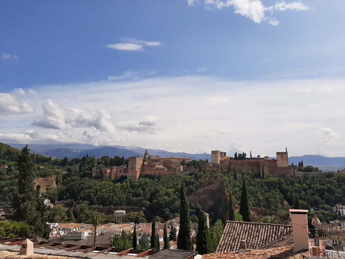 View of the Alhmabra from the Mirador de San Nicolás.