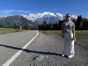 A view of the Mont Blanc mountain range