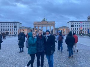 Me with my classmates in front of the Brandenberg Tor