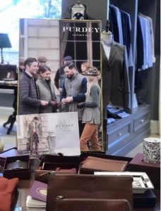 The Purdey stall and apparel 