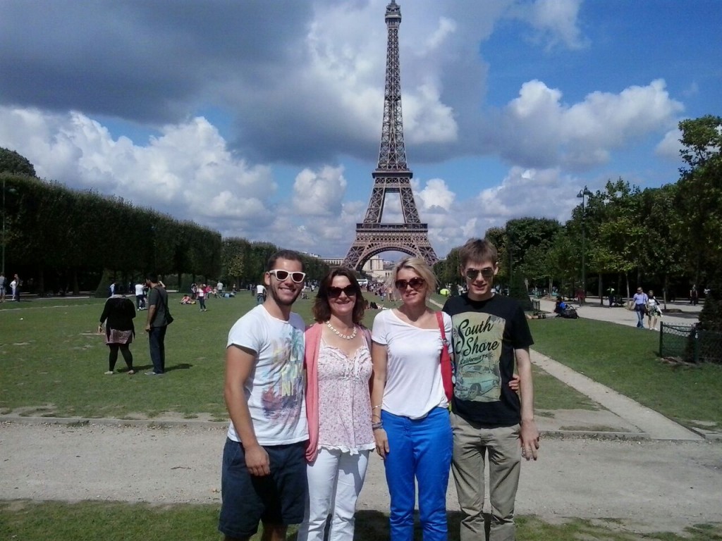 Alex Arch with family in Paris