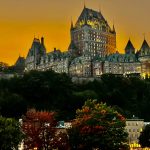 Le coucher de soleil au Château Frontenac