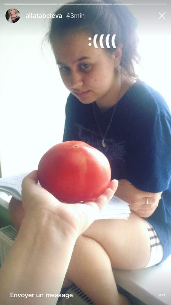 I bought Alla and Madina huge, Azerbaijan-origin tomatoes because I know they love tomatoes and they mocked me on Instagram stories. Such is life.