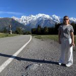 A view of the Mont Blanc mountain range