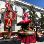 The procession props on display